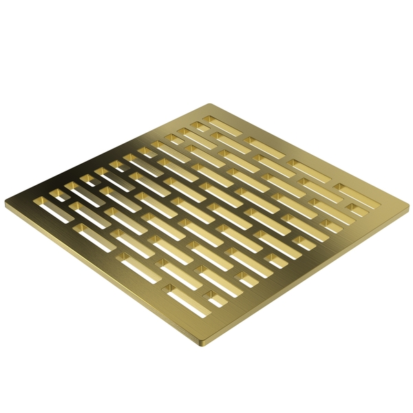 Newport Brass 6" Square Shower Drain in Satin Brass (Pvd) 233-606/04